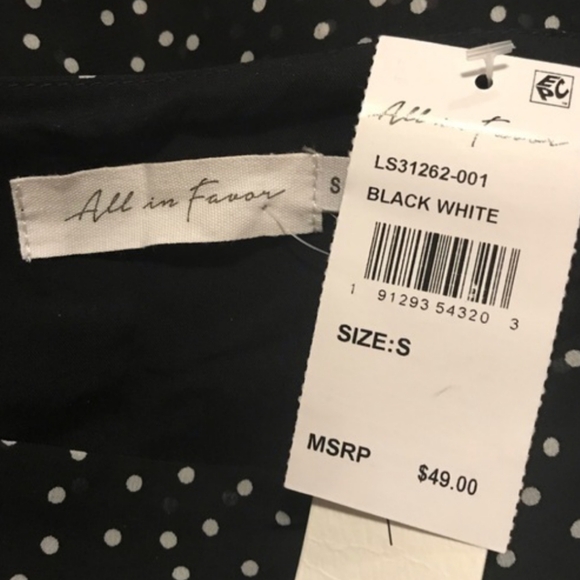 Nordstrom All in Favor Polka Dot Miniskirt in Black & White S - Picture 10 of 10